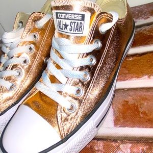 Converse | Shoes | Womens 7 Metallic Rose Gold Converse | Poshmark